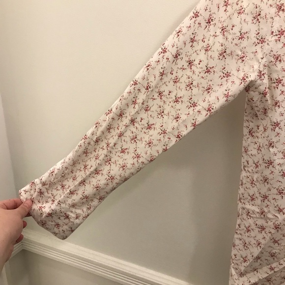 Rails Floral Button Down Shirt XS long sleeves pink white - Picture 6 of 9